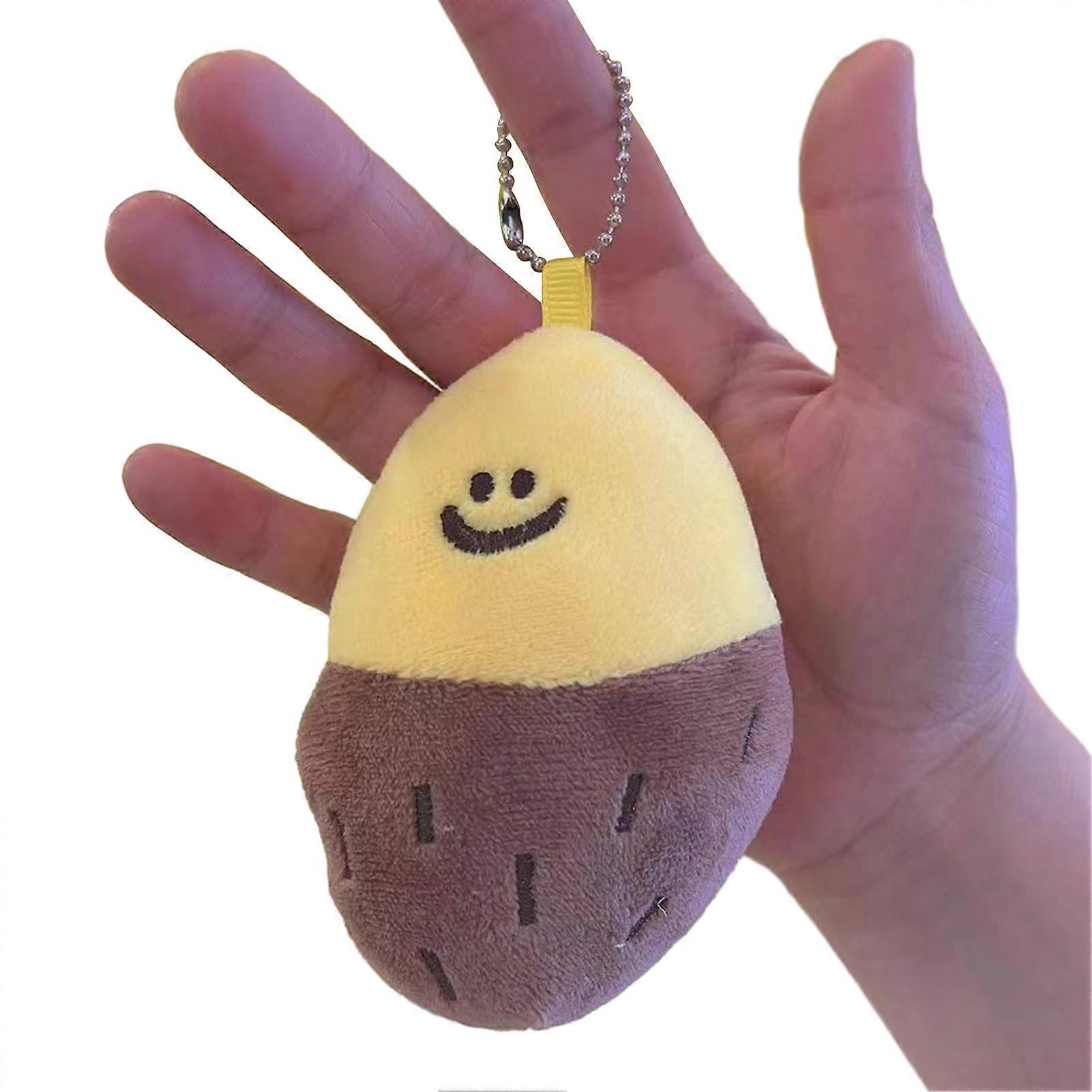 Cute Sweet Potato Plush Pendant Keychain Shoulder Bag Hanging Ornament for Schoolbag Key Wallet