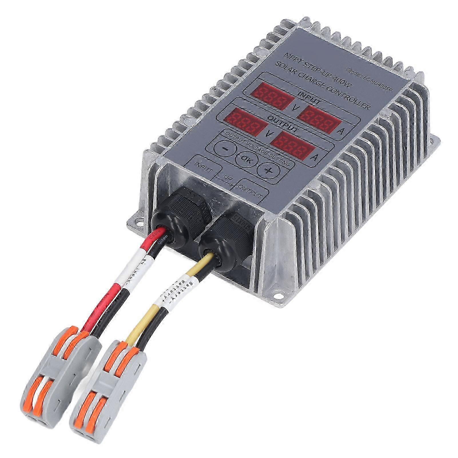 Solar Battery Charge Controller Boost MPPT Voltage Adjustable Waterproof with Display 24?85V 400W