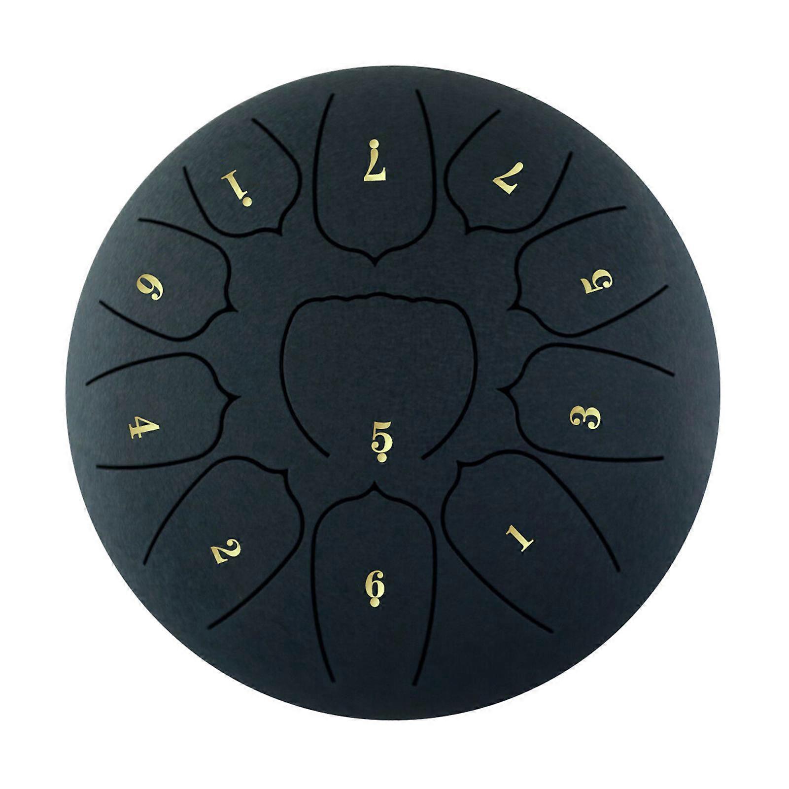 10 Inch Steel Tongue Drum 11 Notes Handpan Drum with Drum Mallet Finger Picks Percussion for Meditation Yoga