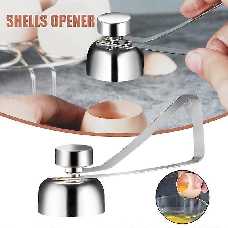 Egg Cracker Topper Eggshell Cutter Stainless Steel Egg Cracker Opener Remover Tool for Raw/Soft Hard Boiled Egg