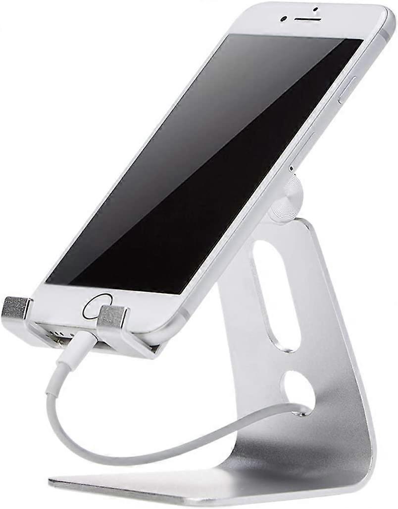 Adjustable cell phone holder for iPhone and Android, Silver,2024 Ping