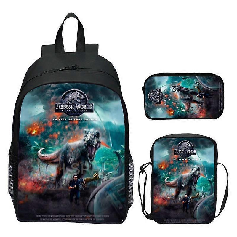 16 Inch Jurassic Park Backpack Children Dinosaur School Bags Boys