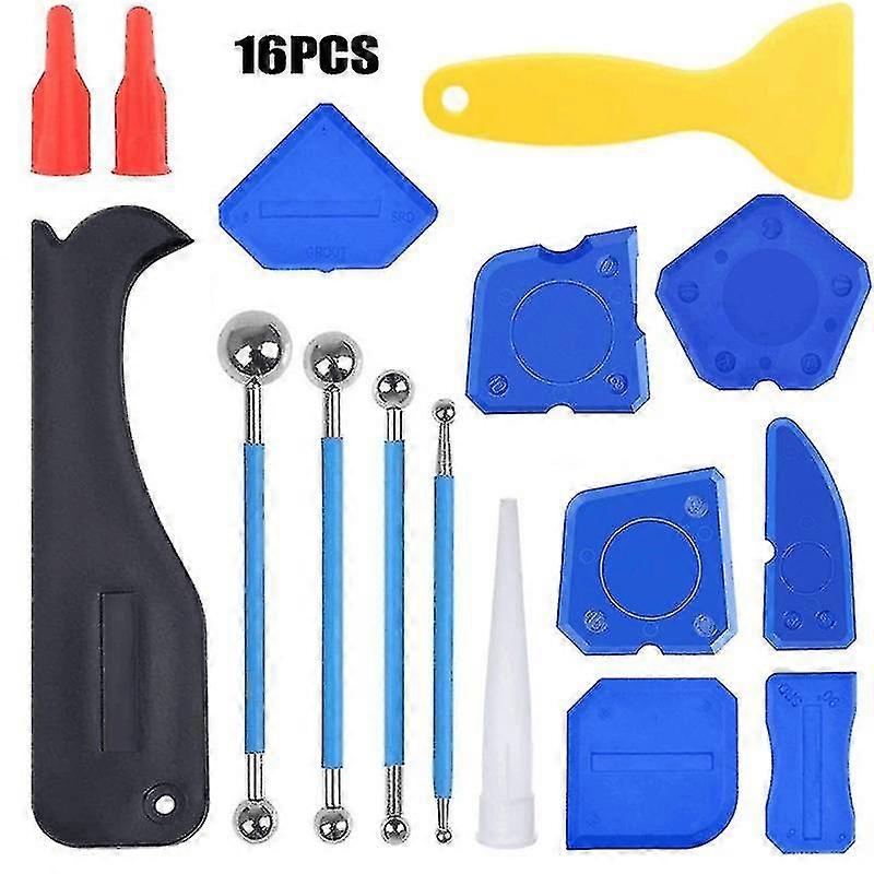 16pcs Plastic Putty Knife Set, Flexible Plastic Scraper For Wall Spackling Patching & Painting, Plastic Wallpaper Scraper Paint Spatula