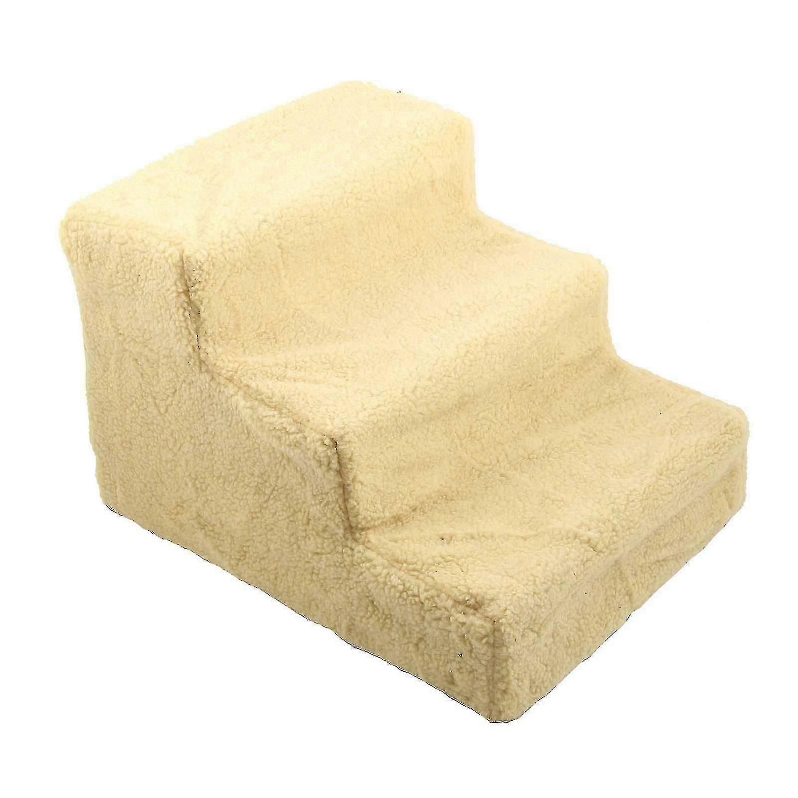Pet 3 Step Stairs Soft Washable Cover Dog Puppy Folding Portable Ladder