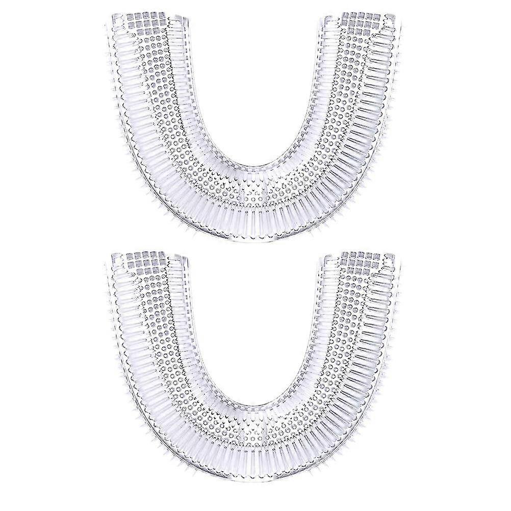 2pcs U-shaped Toothbrush Tools Electric Automatic Toothbrush Heads Accessories