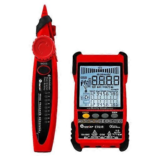 ET618 Rechargeable Adjustable Network Cable Tester Wire Tracker POE Cable Tester