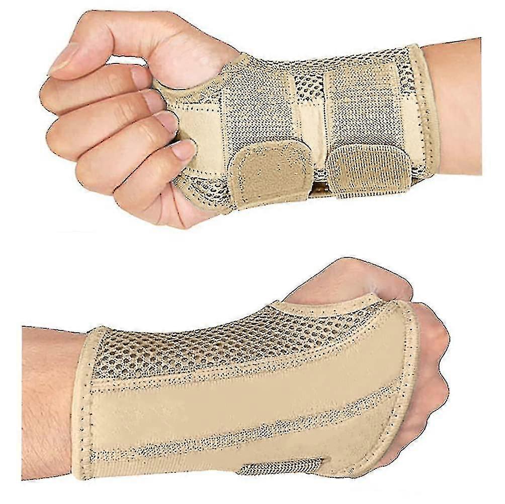 Carpal Tunnel Wrist Brace, Breathable Wrist Splint Brace Night Support Adjustable Straps For Tendonitis Arthritis