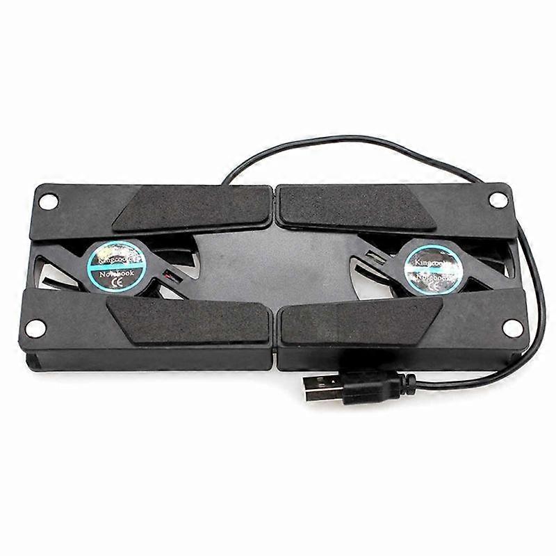 USB Foldable Folding Dual Fan Pad Cooling Cooler Cool Pad for Laptop Notebook