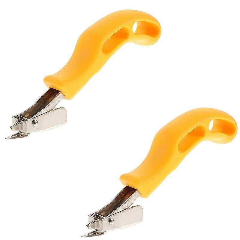 2 Pieces Staple Puller Metal Staple Puller Claw Staple Puller Office Accessories (Yellow)
