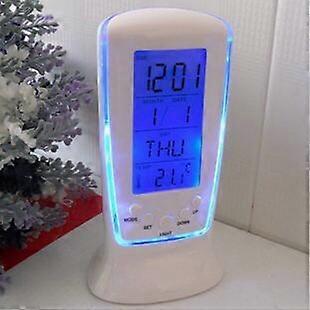 1pc Thermometer Digital Alarm Clock Lamp Night Light Projection L