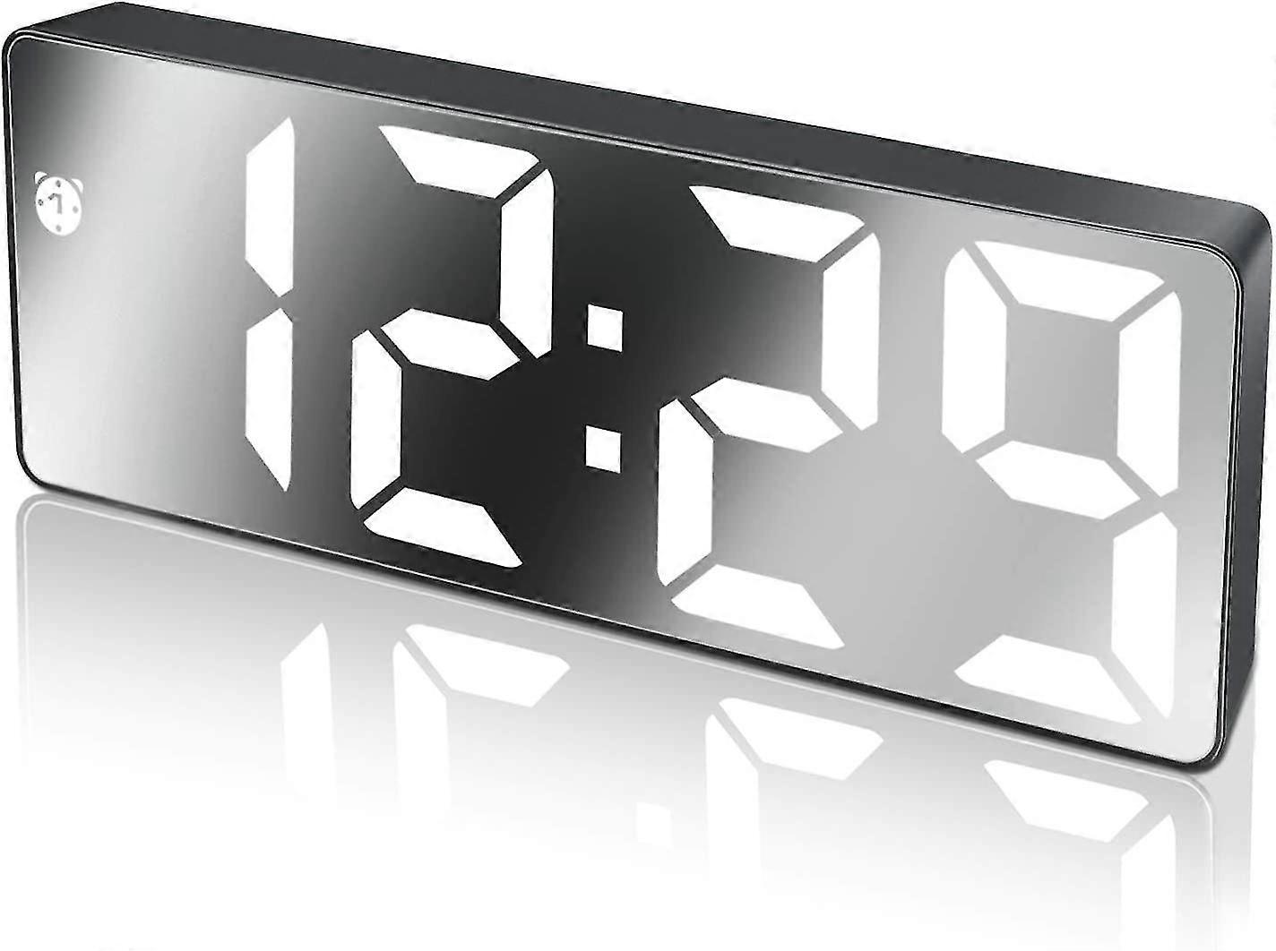 Digital Alarm Clock, Large Led Display,with Snooze Function And B