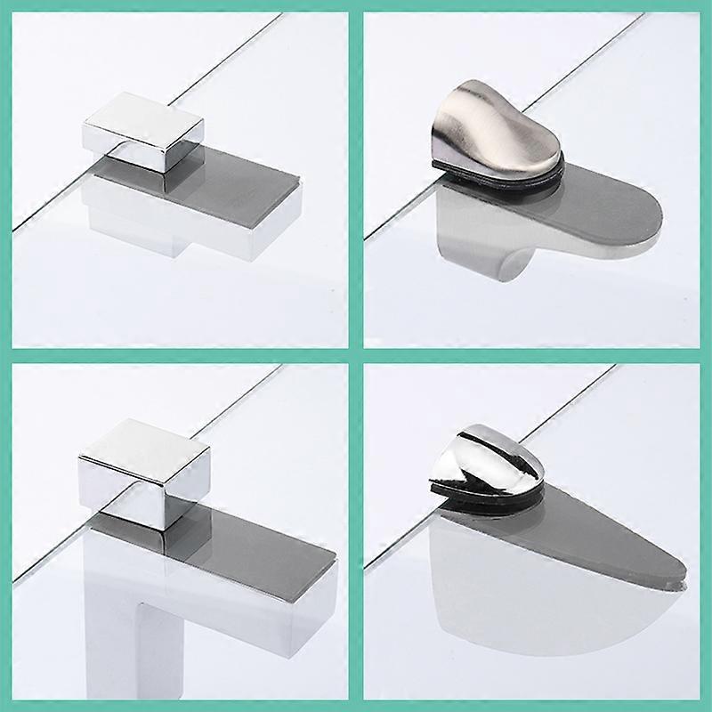 2x wall shelf support 65mm adjustable type pelican metal silver color matt chrome