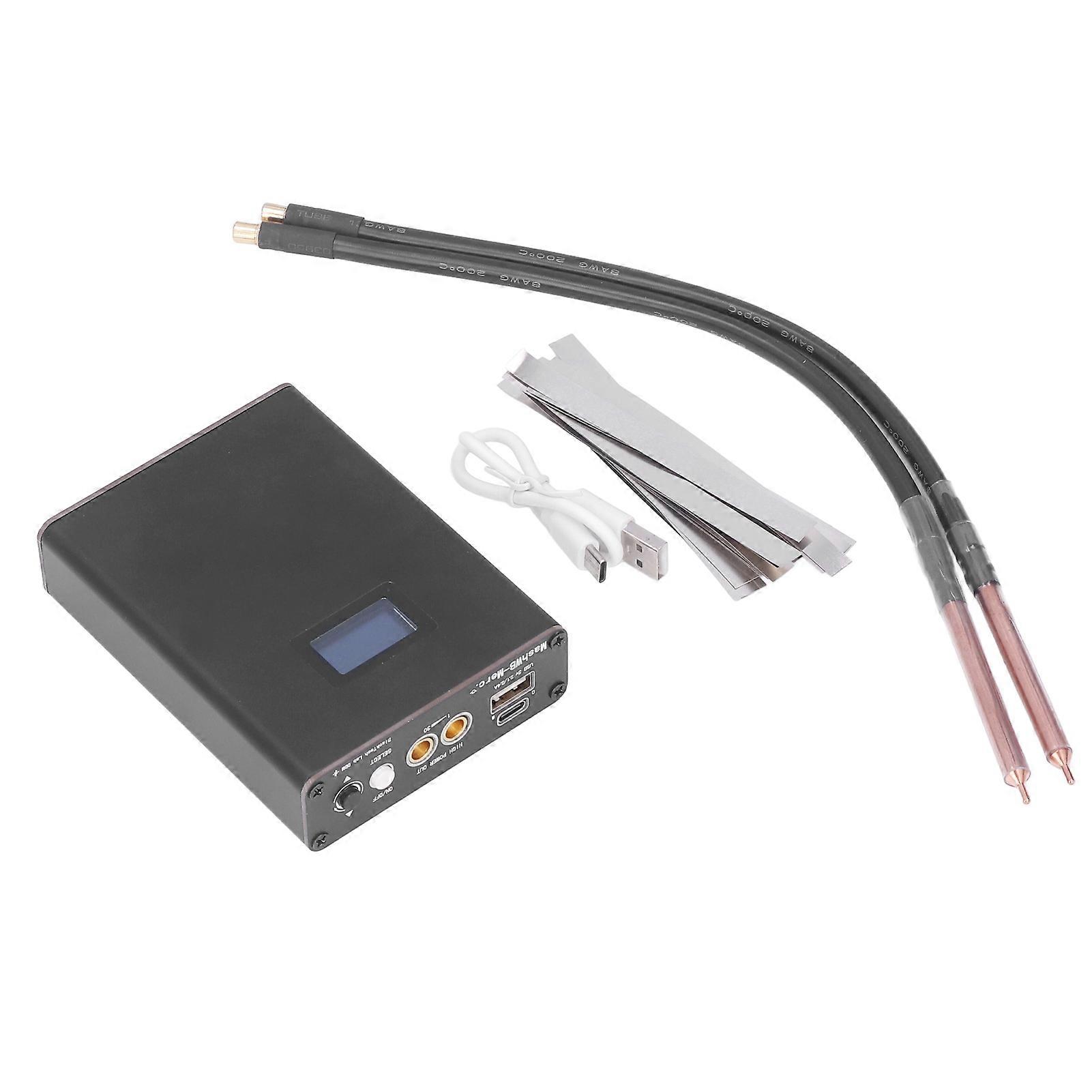 Portable Spot Welder Digital Display Long Standby Time Built in Ammeter Short Circuit Protection Spot Welding Machine