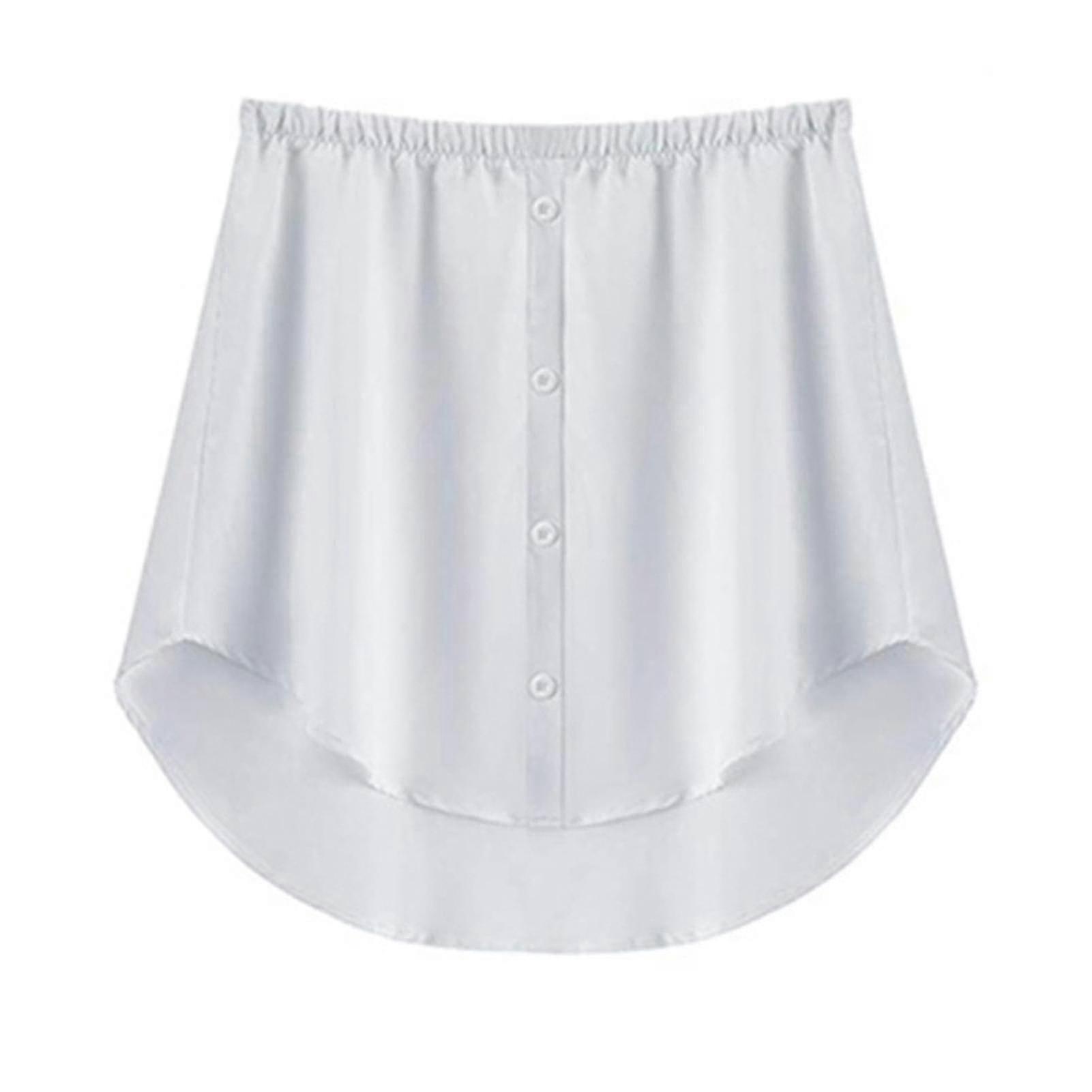 Shirt Extenders Adjustable Layering Fake Tops Lower Sweep Hem With Elastic Waist
