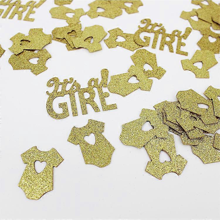 婴儿欢迎学校五颜六色的小衣服桌面装饰品五彩纸屑婴儿送礼会礼品包装