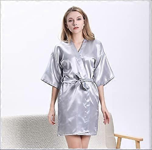 Women's Satin Robe, Silk Dressing Gown Soft Lightweight Sleepwear, Bath, Hotel, Pool Wedding Party Loungewear