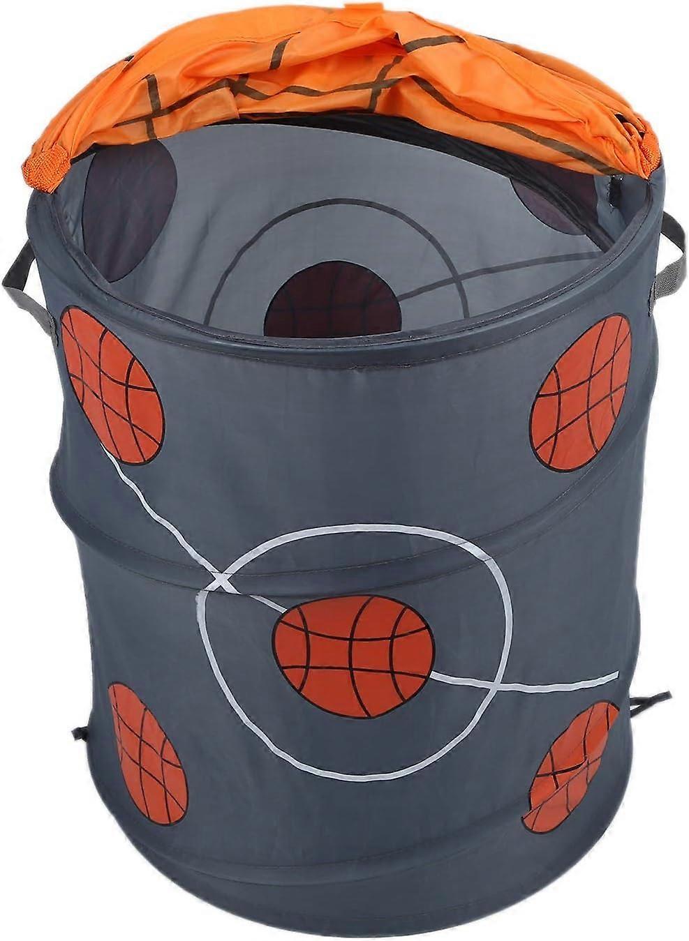Foldable polyester fabric laundry basket for basketball