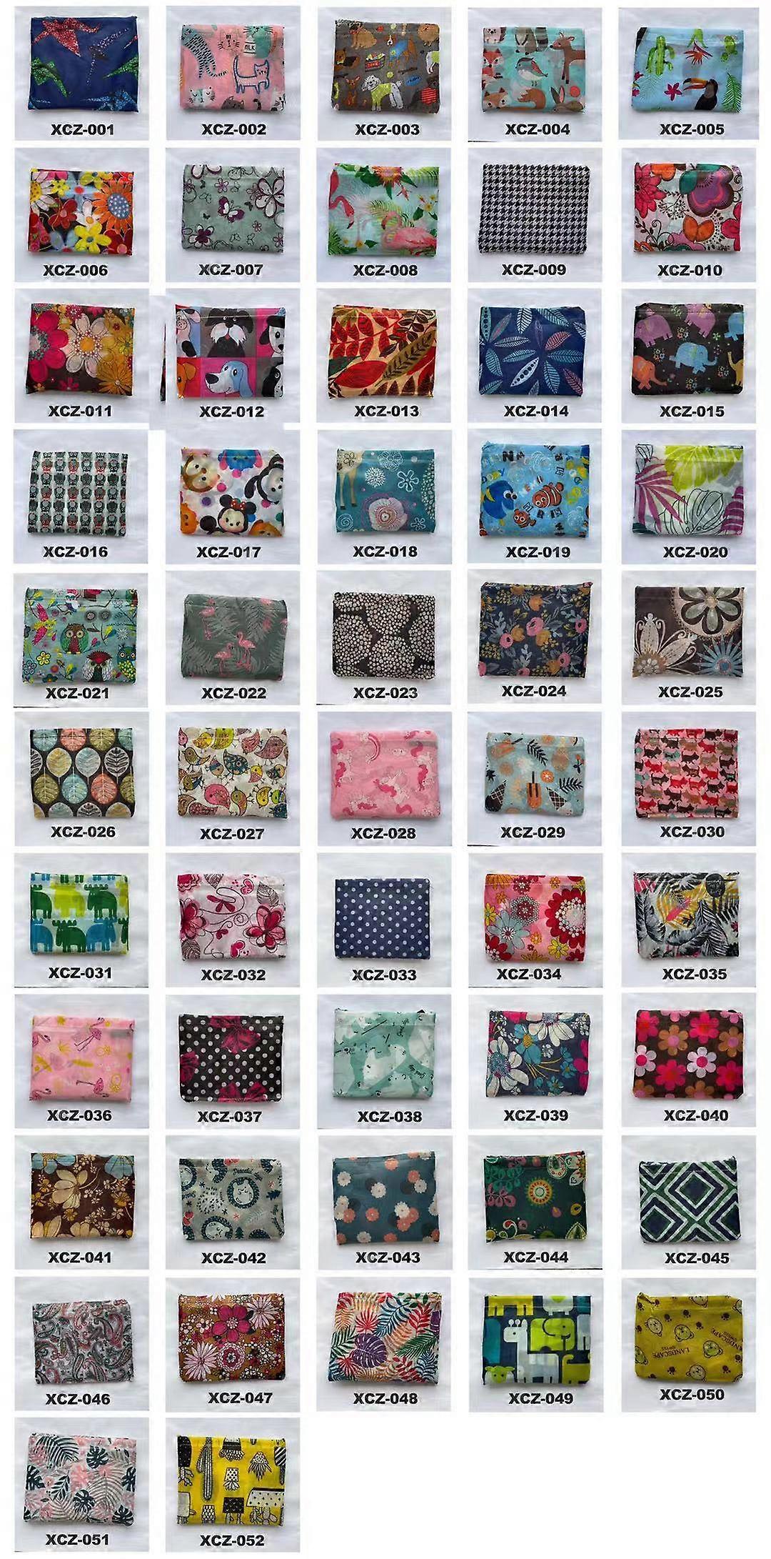 12個の折りたたみ式ショッピングトートバッグ再利用可能なパターンプリント食料品バッグ洗える食料品バッグ