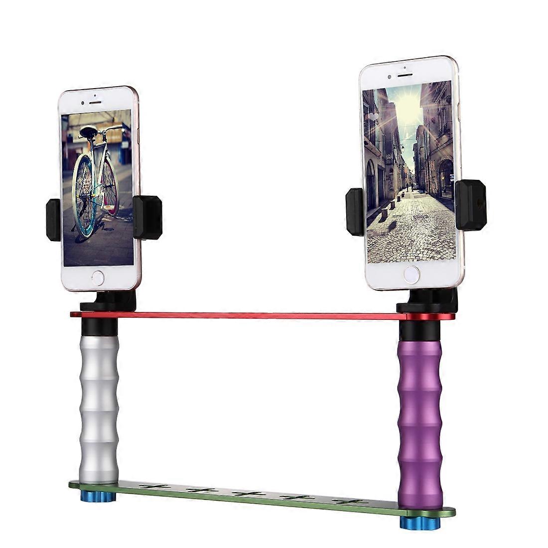 Smartphone Live Bracket Dual Hand-held Selfie Mount