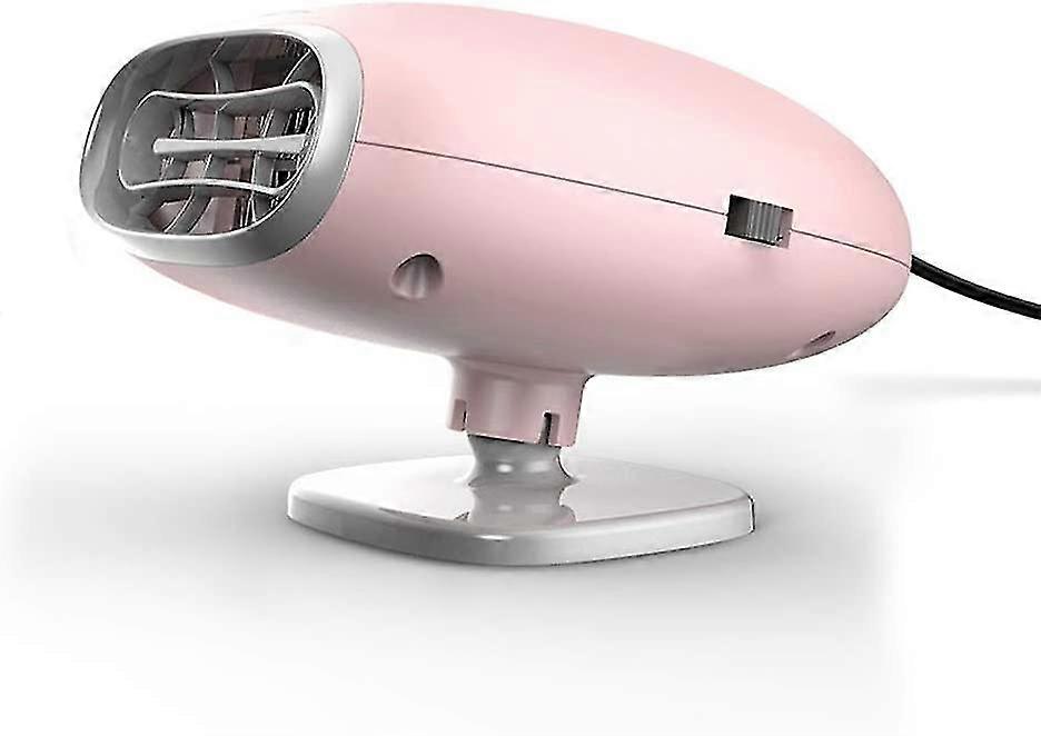 Universal Car Windshield Heater Fan, 12v/150w Portable Car Heater 2 In 1 Defogger Defrost For Cigarette Lighter With Purification,pink