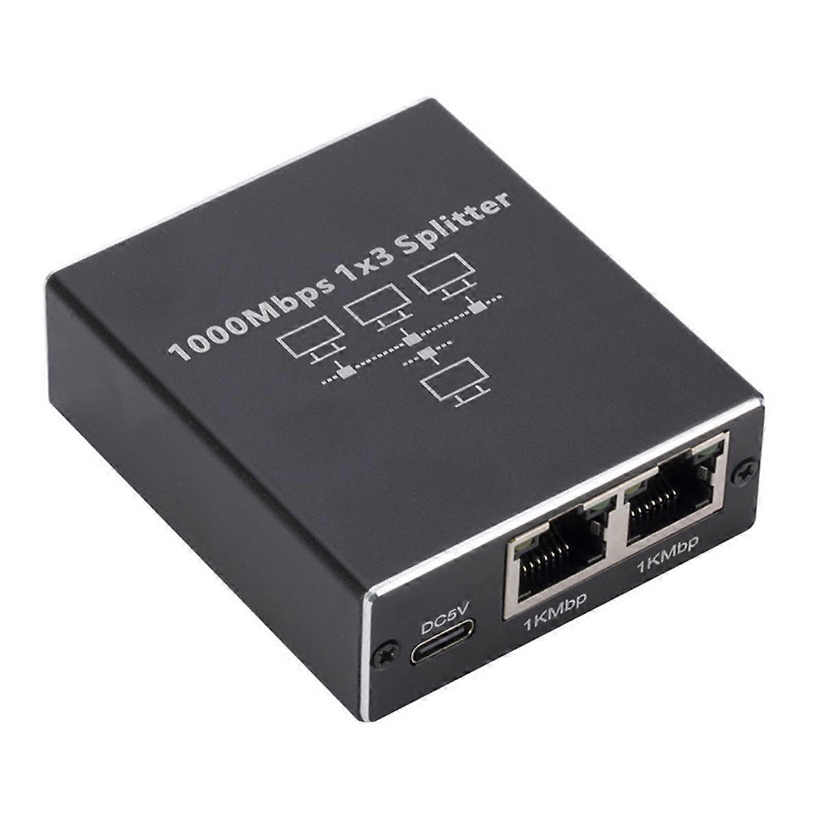 1000Mbps 1 to 3 Gigabit Ethernet Adapter RJ45 Splitter Lan Connector Internet Splitter LAN Splitter