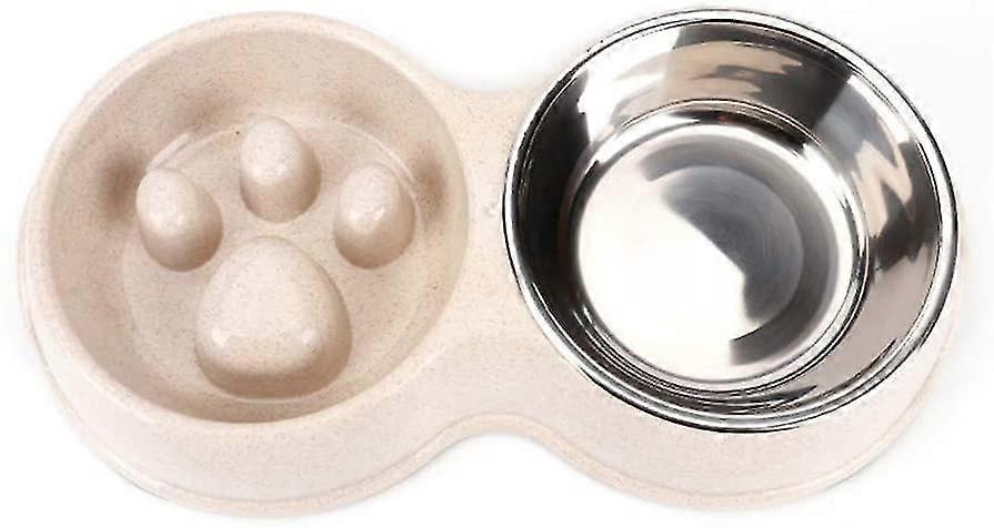 Pet Dog Slow Feeder Bowl, Dog And Cat Waterer
