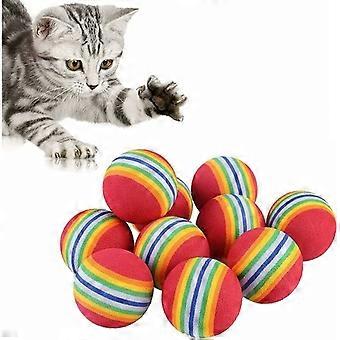 Kat Speelgoed Ballen, 10 Stuks Foam Ball Speelgoed Speelgoed Bal Kleurrijke Kauw Ballen Schuim Kat Ballen voor Katachtige Rollende Roller Krabben Spelen Kauwen