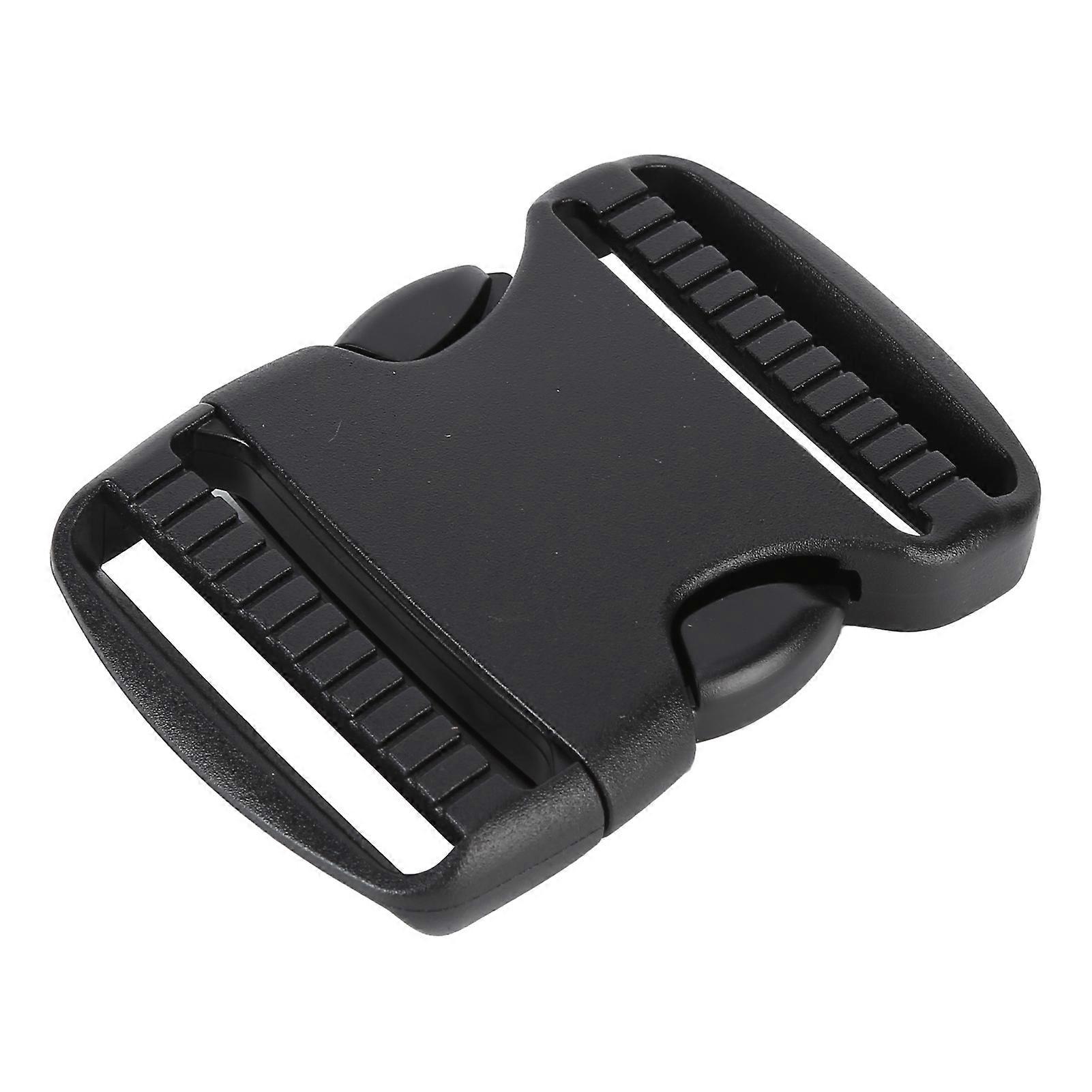 Black Backpack DIY Craft Replacement Dual Adjustable Strap Buckles 50mm - 5Pcs