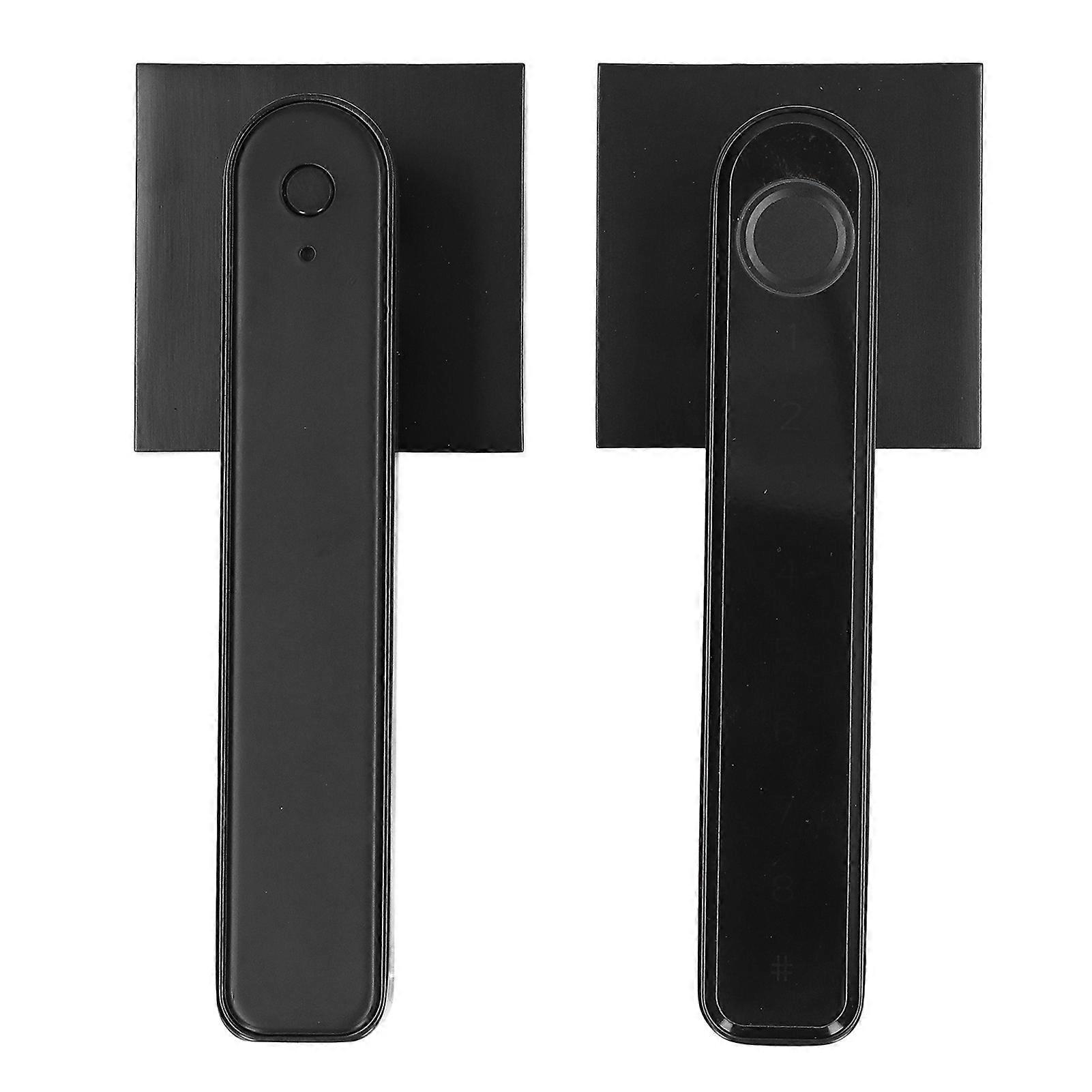 Smart Touchscreen Rechargeable Electronic Fingerprint Door Lock for Home Office - Black Password Handle Lock