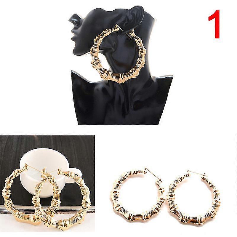 18K Gold Bamboo Hoop Earrngs, Gold Bamboo Hoop Earrngs, Bg Bamboo Earrngs, Chunky Hoop 18K Gold Bamboo Hoop Earrngs, Gold Bamboo Hoop Earrngs, Bg Bamboo Earrngs, Chunky Hoop