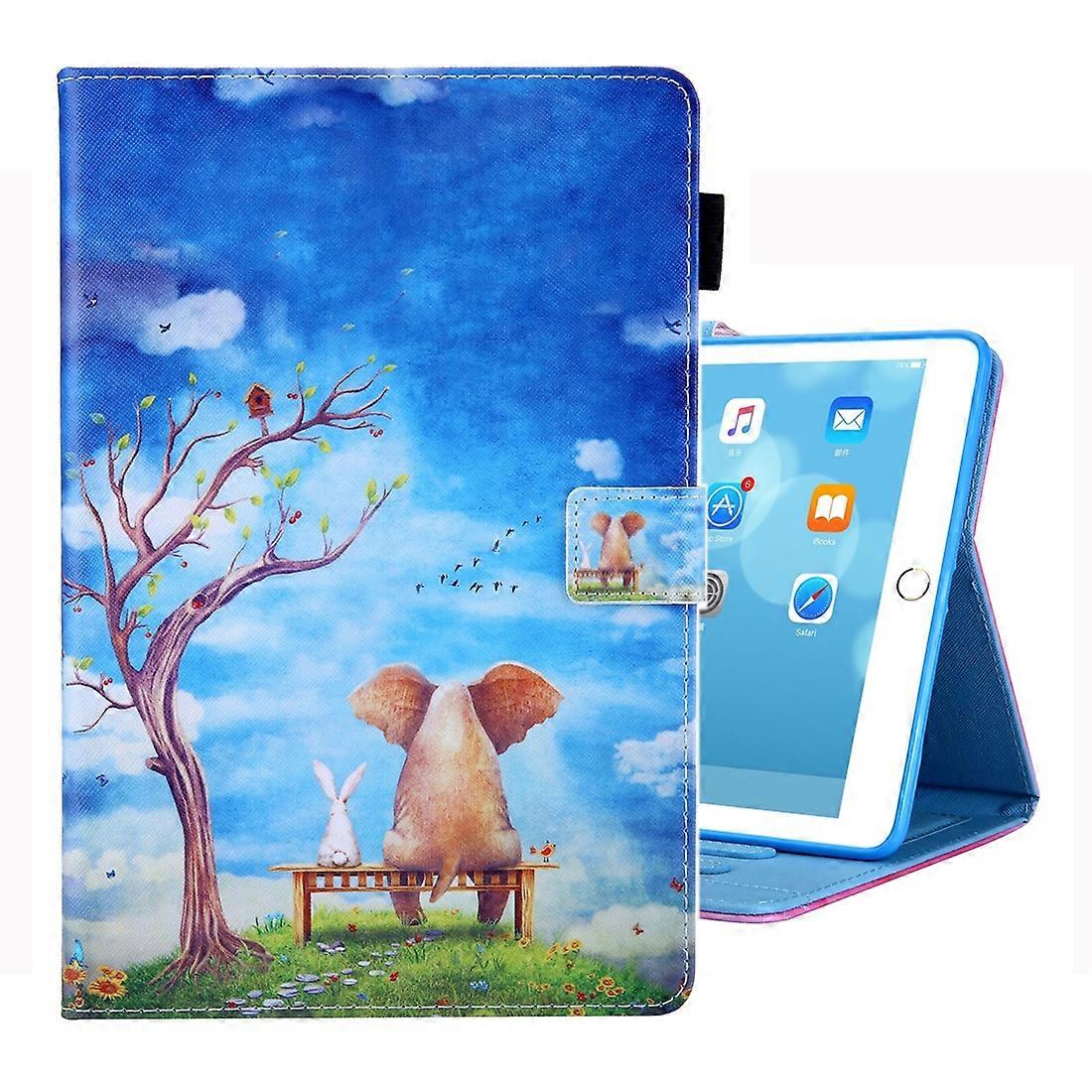 Étui à rabat horizontal en cuir avec support pour iPad 10.2 2021/2020/2019, motif dessin coloré