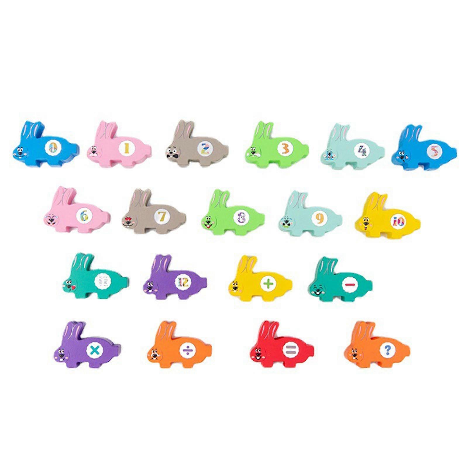 Wooden Rabbit Stacking Blocks Children's Funny Improve Intelligence Gift