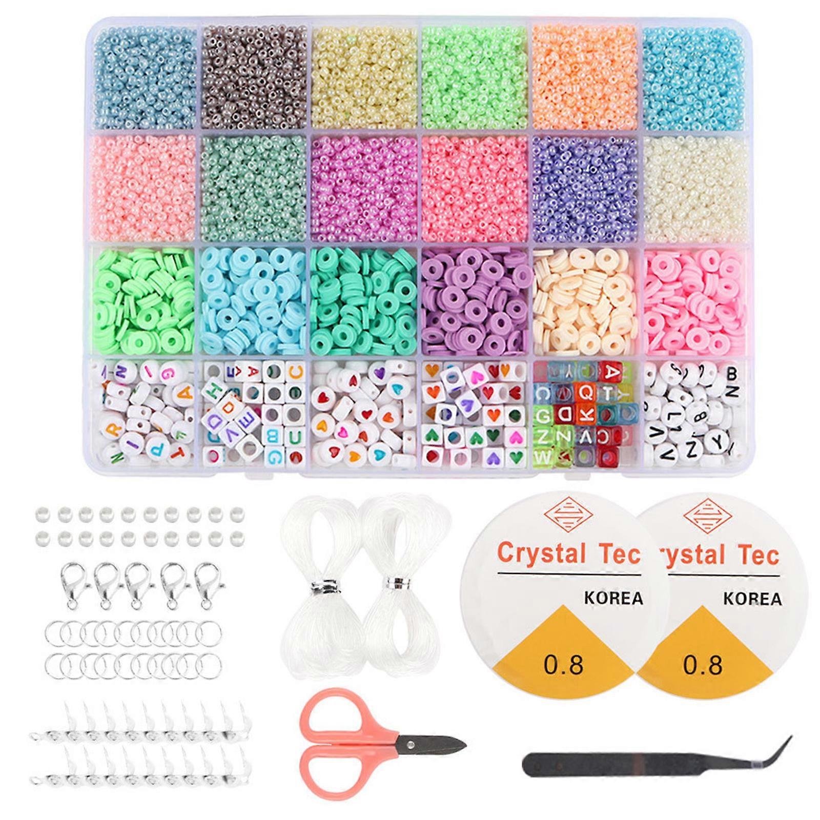 Colorful Necklace Making Beads Kit Multifunctional Acrylic  Beads