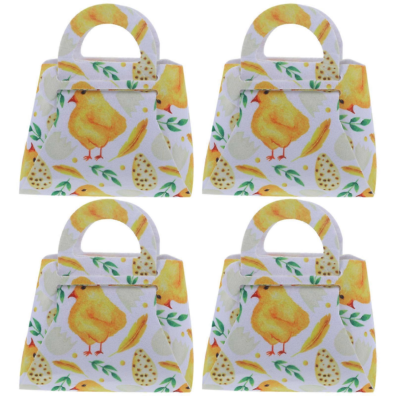 4pcs Easter Gift Bags Easter Candy Pouch Bags Easter Party Easter Gift Storage Pouches