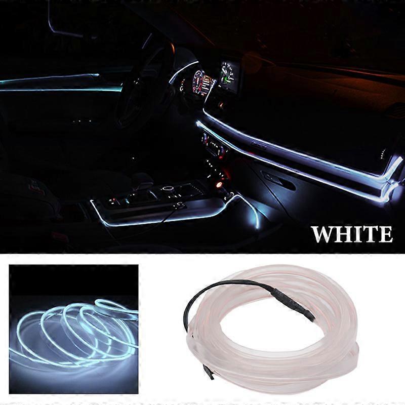 5M Car Interior Decorative Atmosphere Light Wiring Neon Strip Auto Interior DIY Flexible Ambient Lamp USB Drive Party Decoration Motor Vehicle Lightin