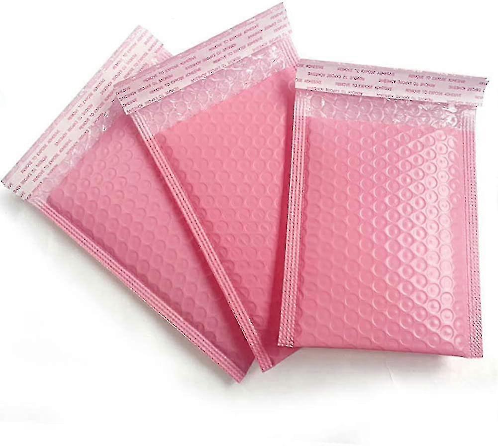 50st Rosa Bubble Mailers Bubble Wrap Påsar Självförsegling Bubble Pouch Väskor