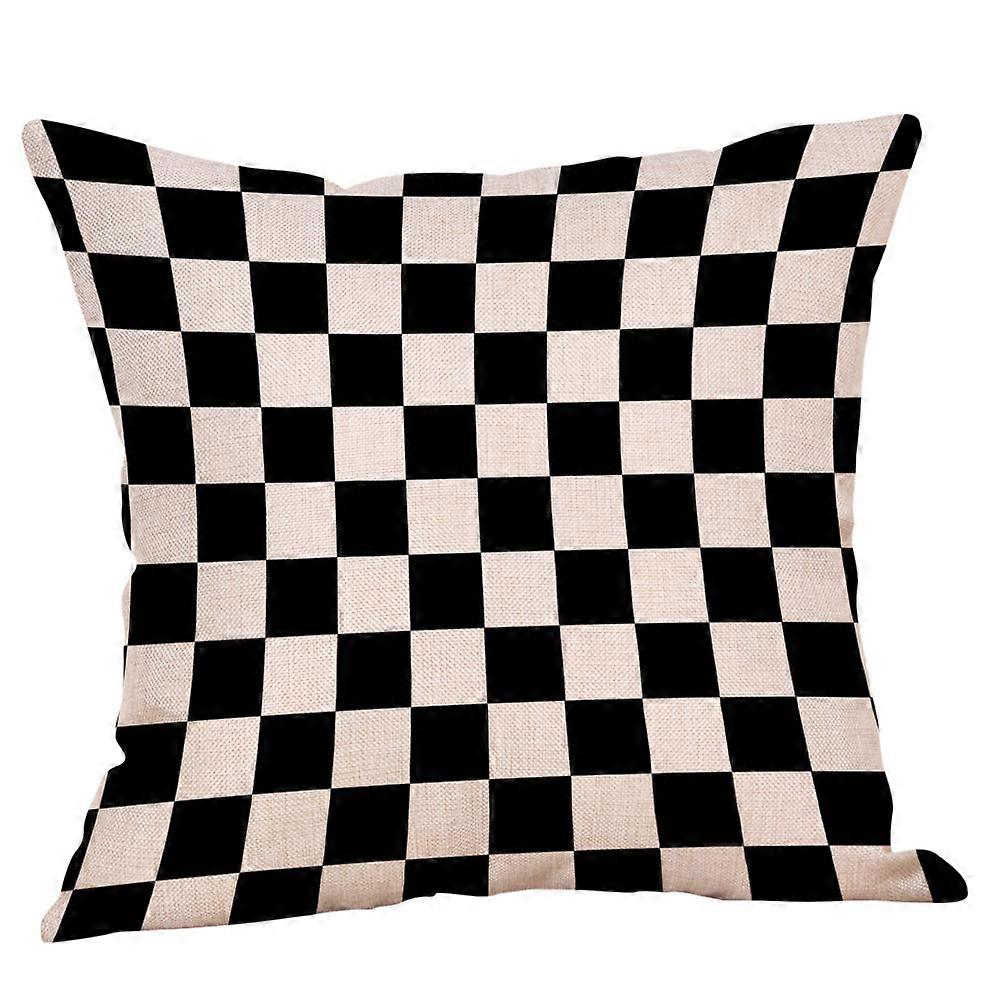 2-delige set geometrische patronen Kantoor auto kussensloop, kussensloop 18 X 18 duim