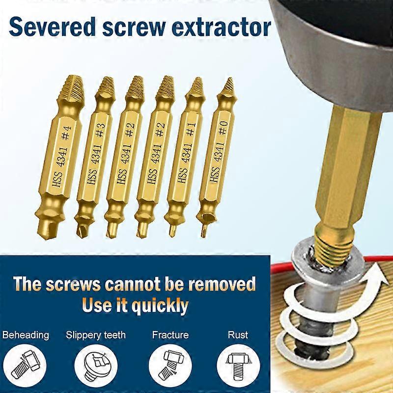 Screw Extractor Drill Bit Extraction Kit Damaged Speed out Bolt Extractor Bolt Stripping Attachment Tool