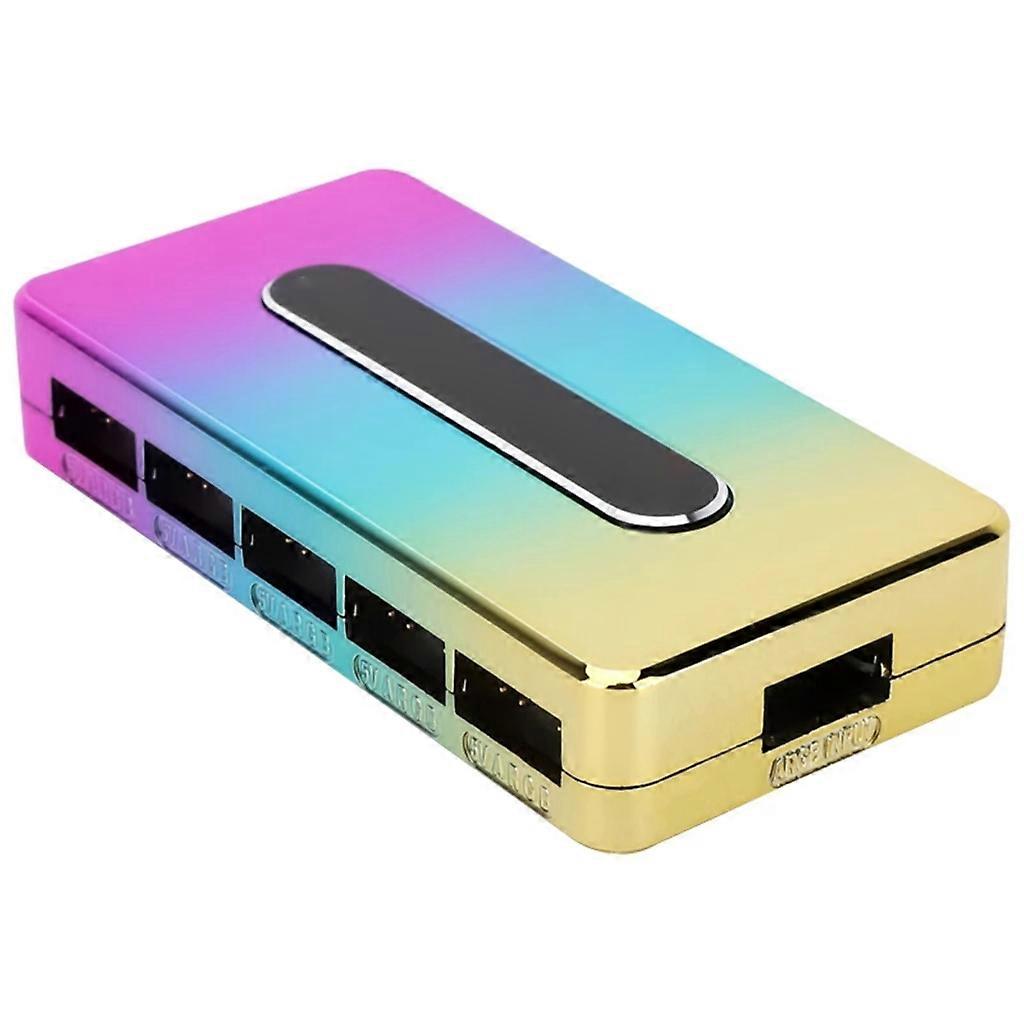 3-poliger PC-Lüfter ARGB/RGB-HUB Controller-Lüfterbeleuchtungs-Hub Integrierter ARGB-Lüfter-Hub