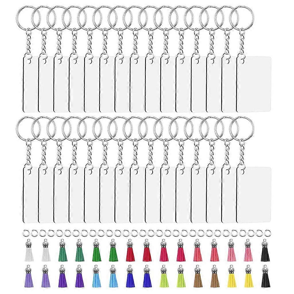 Sublimation Blank Keychain DIY Keychain with Key Ring Heat Transfer Keychain