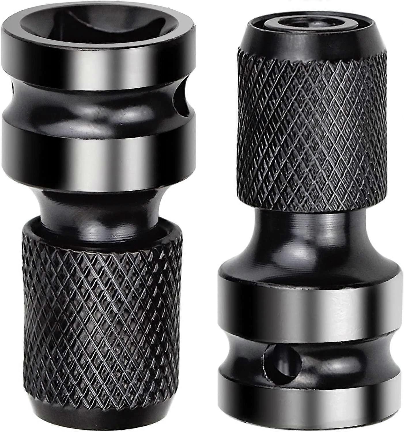 2 Pieces Socket Adapters 1/2" Square to 1/4" Impact Wrench Impact Adapter Quick Release Converter for Impact Ratchet Wrench and Screwdriver Bit Holder