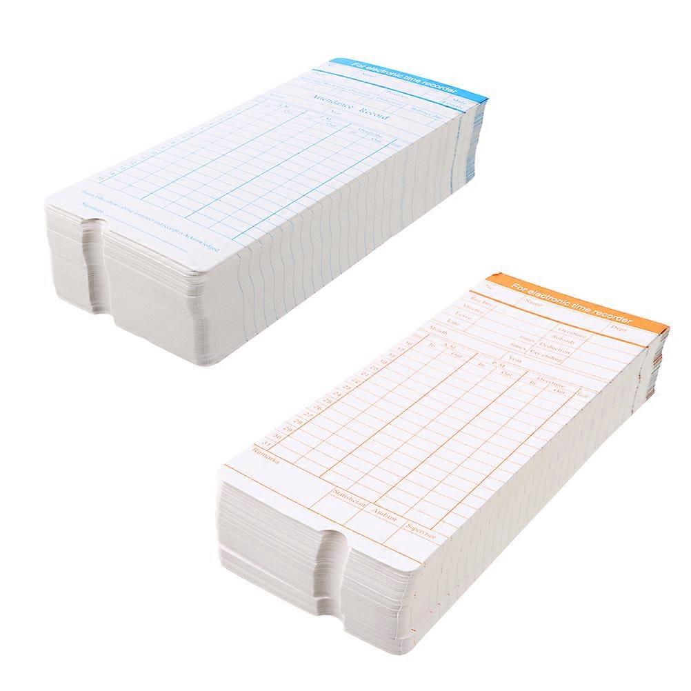 200 Sheets Attendance Paper Cards Time Clock Cards Attendance Payroll Recorders