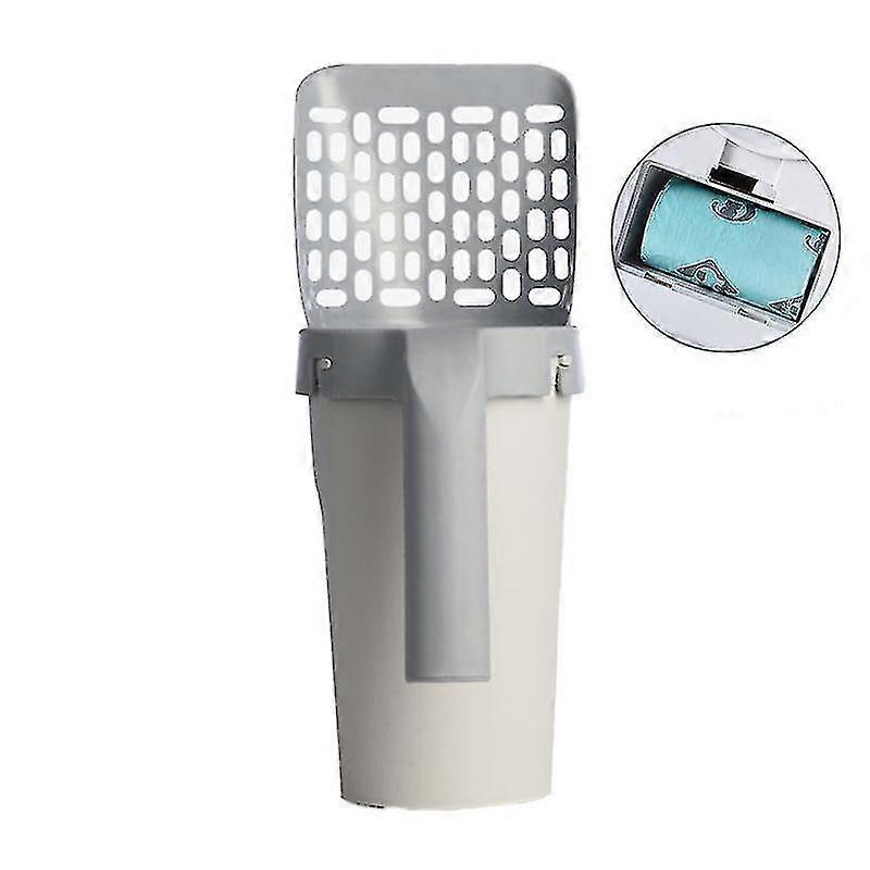 Convenient All-in-one Cat Litter Shovel Set - Pet Toilet Pickup - Detachable & Portable - Includes Garbage Bag Thickened, not easy to break, high qua