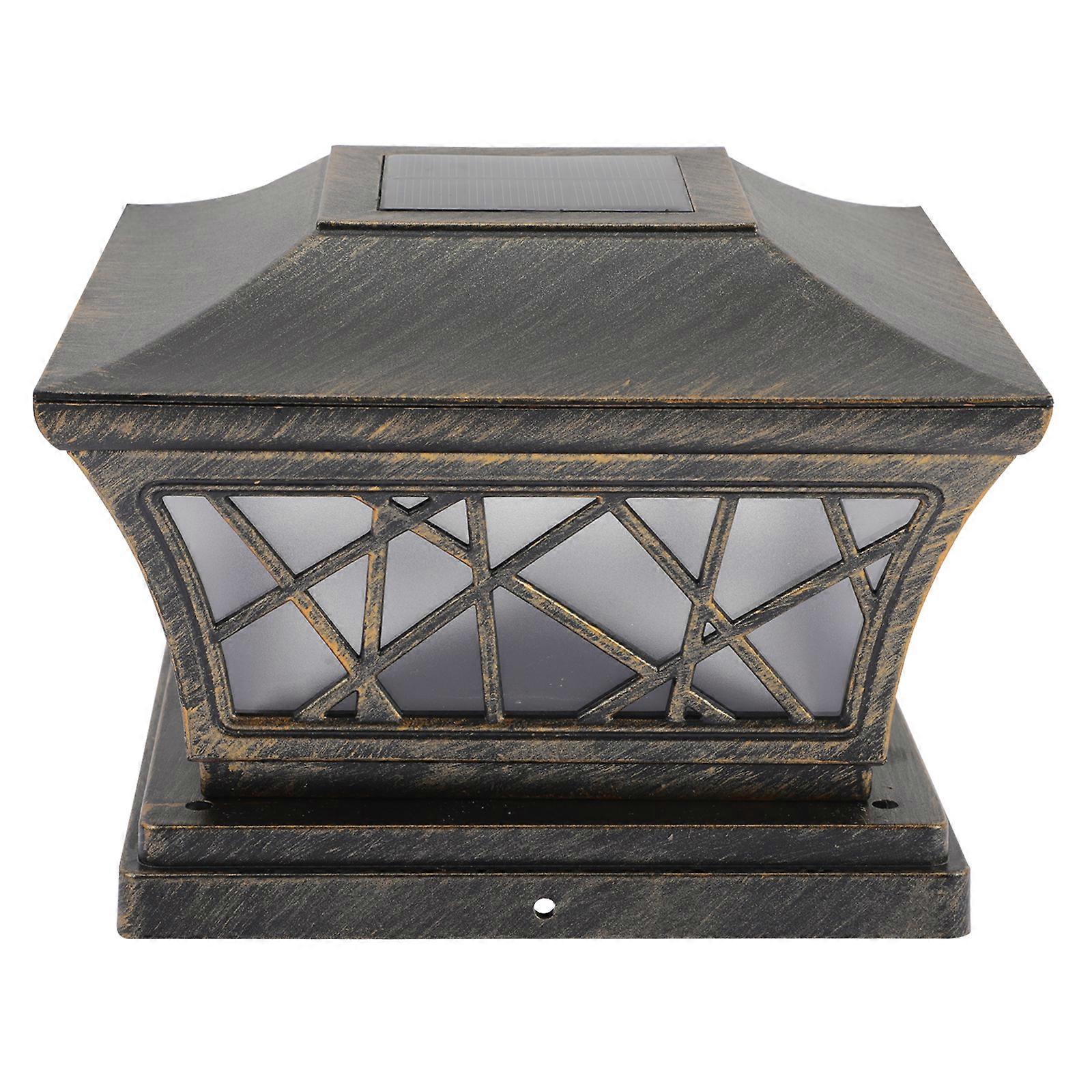 Outdoor Post Light Fixture Waterproof Solar Powered Light Floor Lamp Decor
