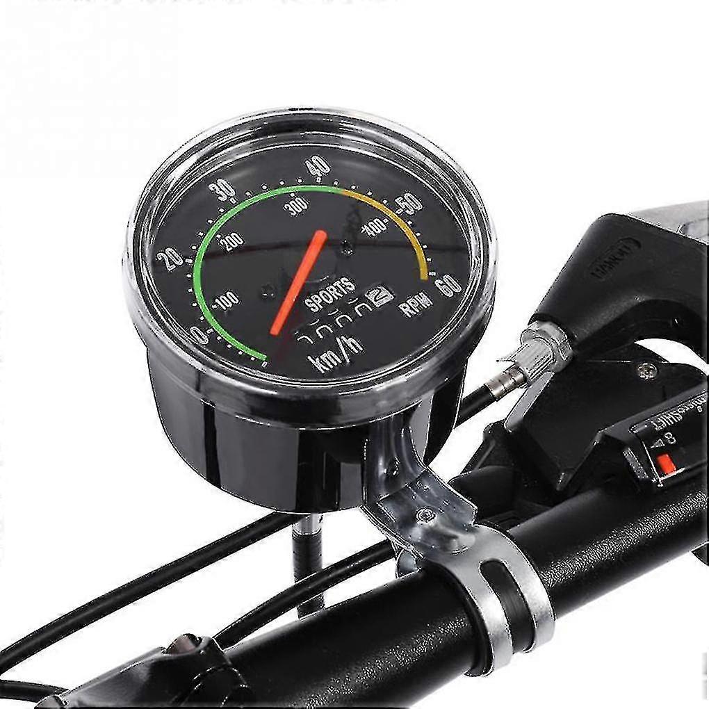 Round Bicycle Mechanical Speedometer Cycling Odometer Stopwatch