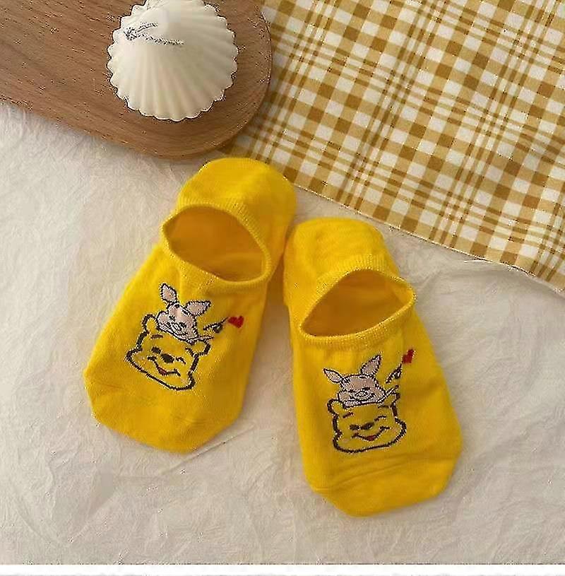* Tigger Kvinnor Strumpor Nya Sommar Tunna Strumpor Tecknad Bomull Japanska Koreanska Shallow Ankle Low-top Flickor Sock Winnie Puh