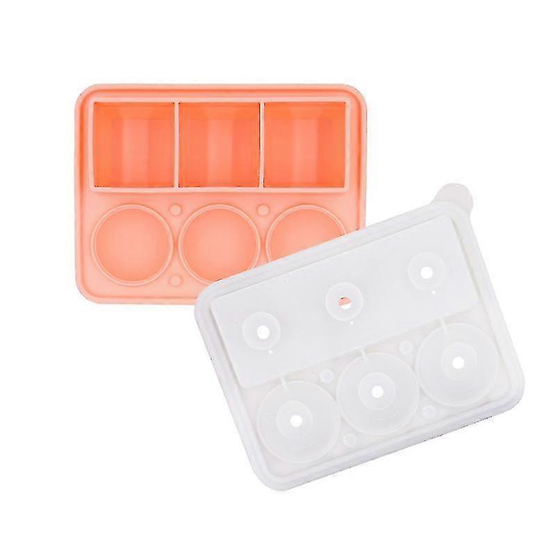 Silicone Ice Tray Ice Balls With Self Contained Funnel For Diy Whisky And Mixing