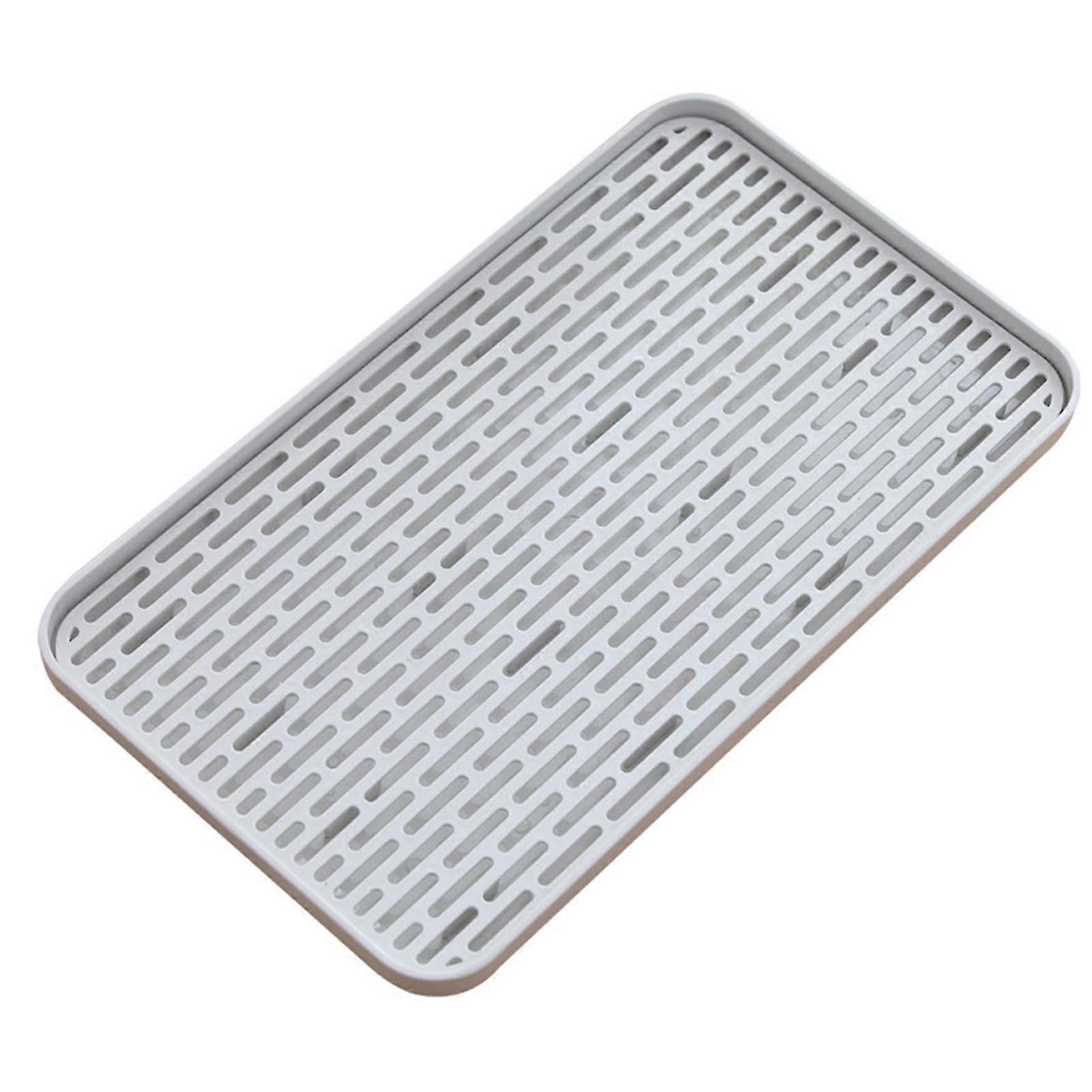 Dish Drainer with Drip Tray 2 Tiers Small Drip Mat Multifunctional Tableware Storage Tray for Cups