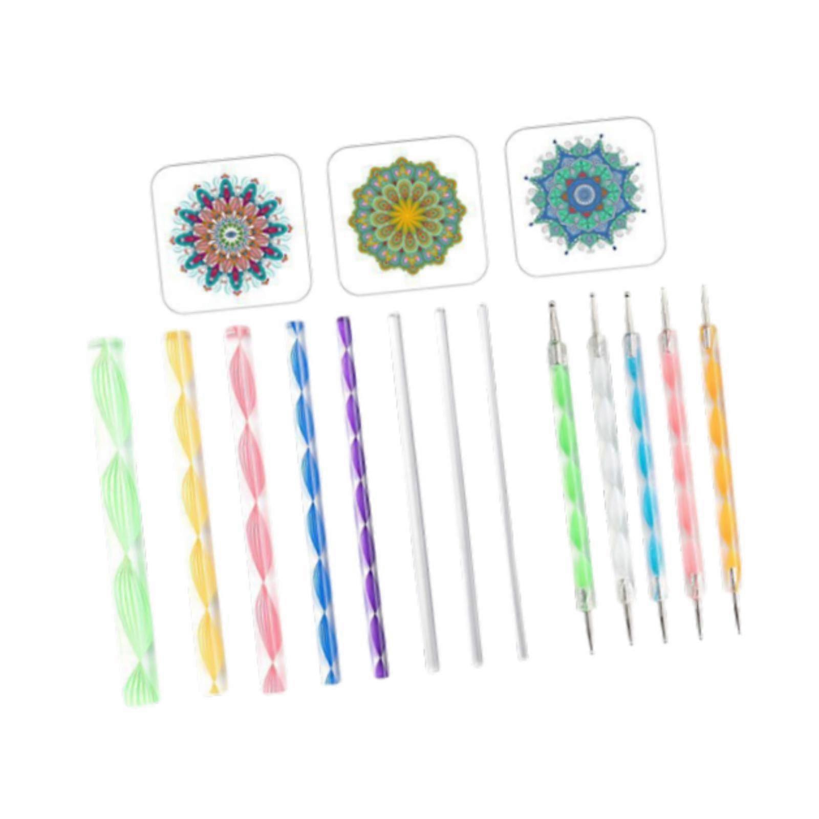 16x Mandala Dotting Tool Home Decor with Reusable Stencils Dot Painting Tool A Set