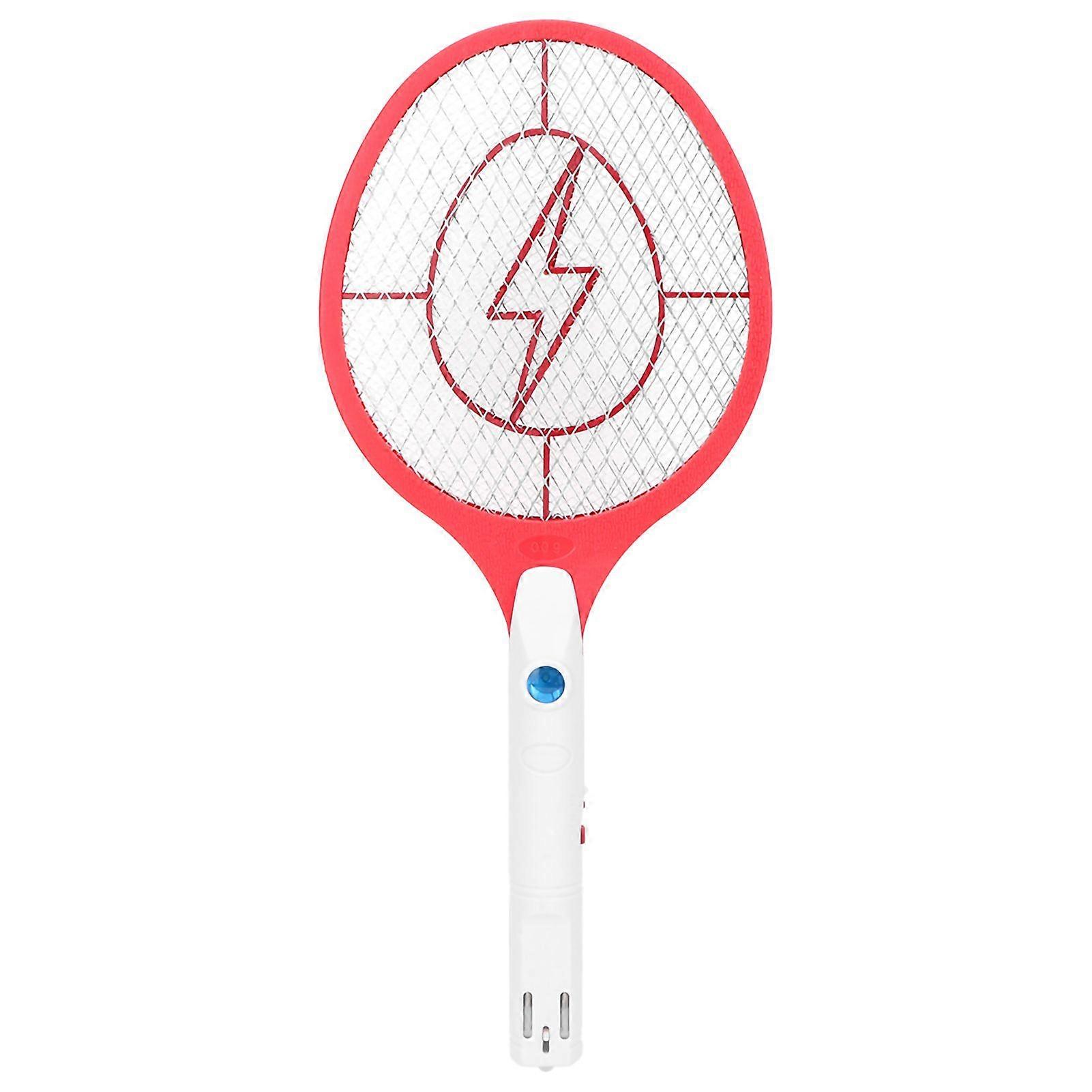 Electric Bug Zapper Swatter Racket Rechargeable Mosquito Fly Killer EU Plug 110220V (red)